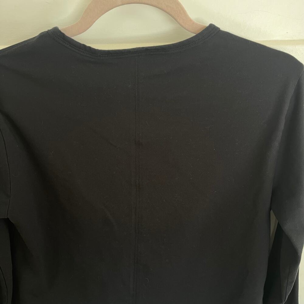 Athleta Essential Top Long Sleeve Black Supima Cotton Women's Small - Picture 6 of 6